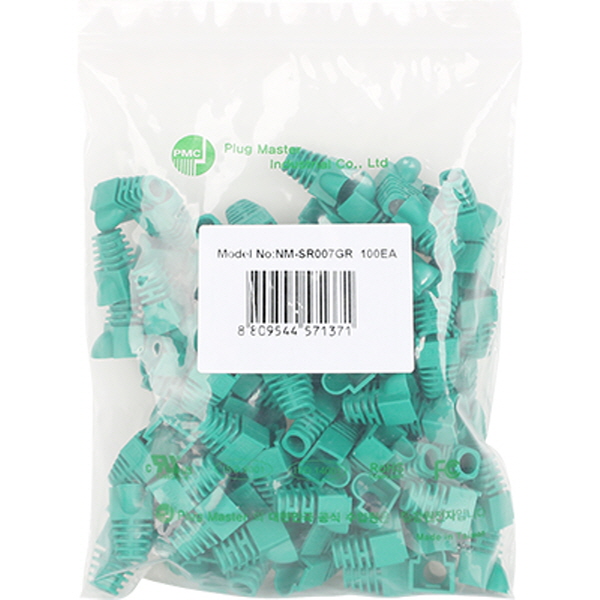 PLUG MASTER NM-SR007GR RJ-45 CAT.6 통부트(7Ø/그린/100개)