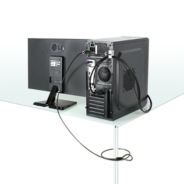 NETmate NM-SLL08M 컴퓨터 도난방지 와이어 잠금장치(키 타입/Ø6.0mm/1.8m)