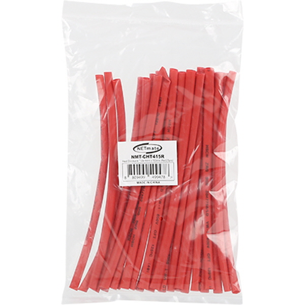 NETmate NMT-CHT415R 4.5x150mm 열 수축튜브 (레드/25EA)
