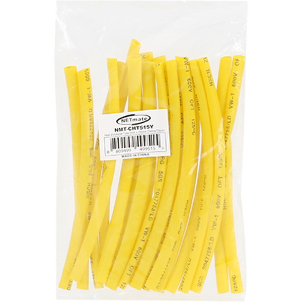 NETmate NMT-CHT515Y 6x150mm 열 수축튜브 (옐로우/20EA)