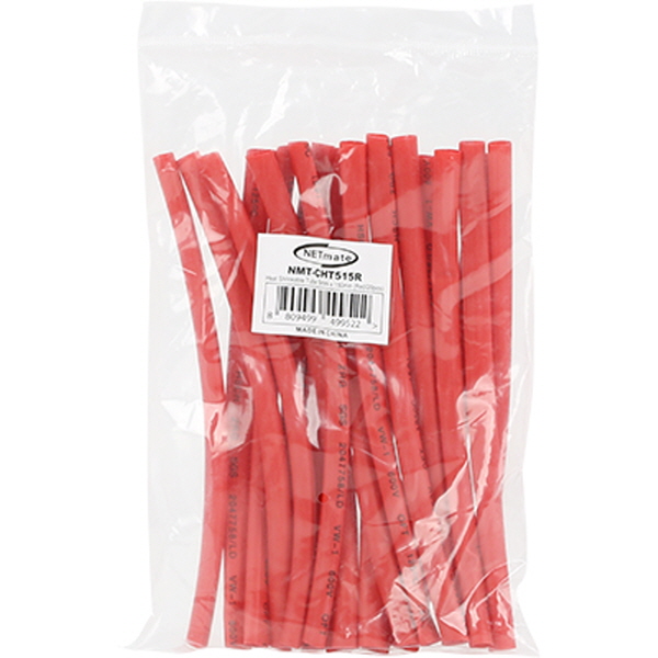 NETmate NMT-CHT515R 6x150mm 열 수축튜브 (레드/20EA)