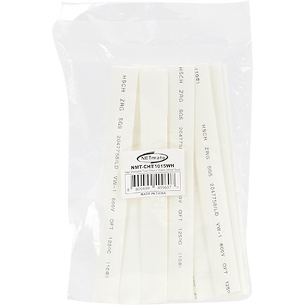 NETmate NMT-CHT1015WH 10.8x150mm 열 수축튜브 (화이트/10EA)