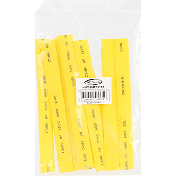 NETmate NMT-CHT1015Y 10.8x150mm 열 수축튜브 (옐로우/10EA)