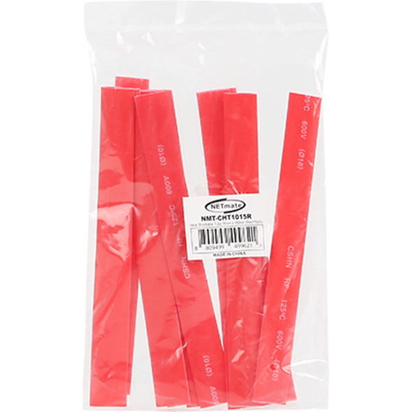 NETmate NMT-CHT1015R 10.8x150mm 열 수축튜브 (레드/10EA)