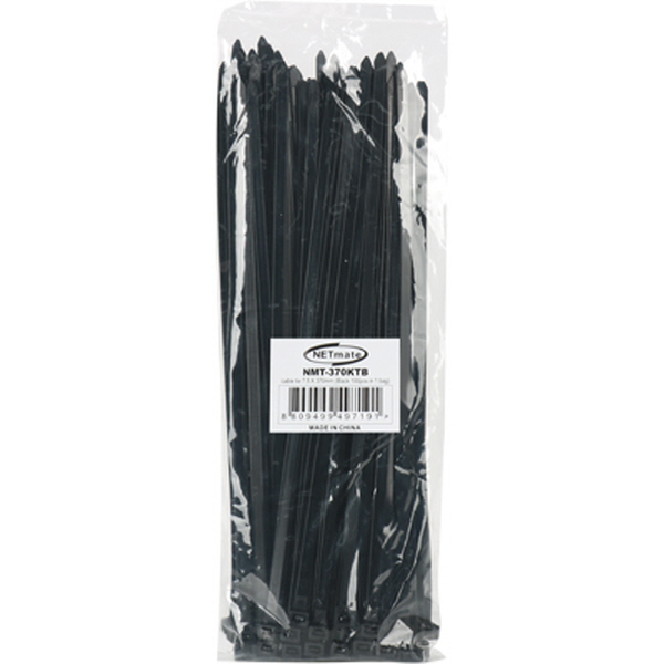 NETmate NMT-370KTB 7.5x370mm 케이블 타이 (블랙/100EA)