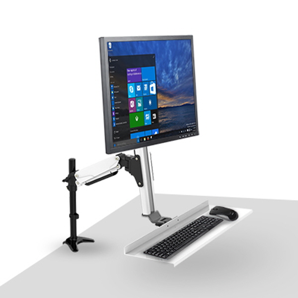 NETmate NMA-VMW11 2단 관절형 모니터 스탠딩 거치대(기계식/가스스프링/7+1kg)