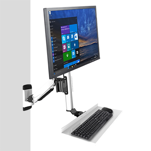 NETmate NMA-VMW15 2단 관절형 모니터 스탠딩 벽걸이 거치대(기계식/가스스프링/7+1kg)