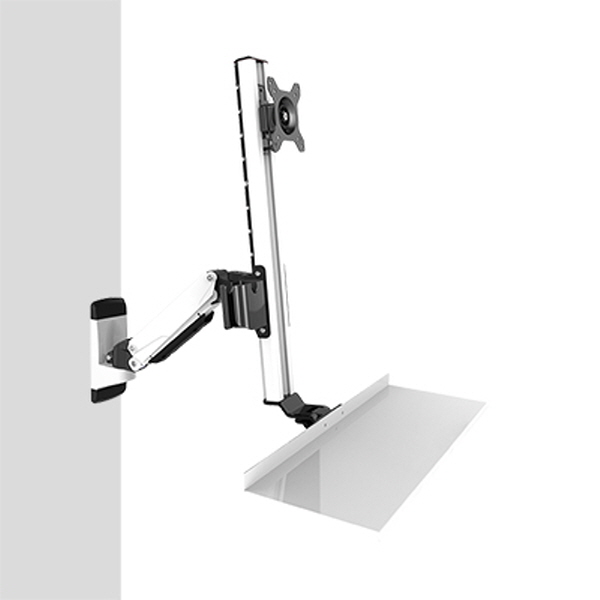 NETmate NMA-VMW15 2단 관절형 모니터 스탠딩 벽걸이 거치대(기계식/가스스프링/7+1kg)