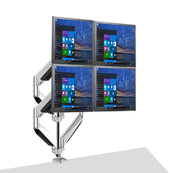 NETmate NMA-LT524 3단 관절형 쿼드 모니터 거치대(기계식/가스스프링/USB/Audio)