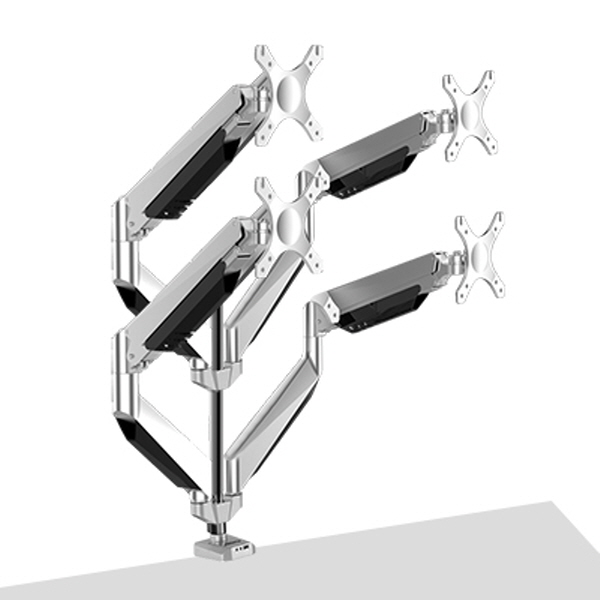 NETmate NMA-LT524 3단 관절형 쿼드 모니터 거치대(기계식/가스스프링/USB/Audio)