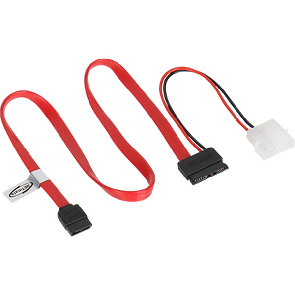 NETmate NMP-MST4G Slimline SATA to SATA+IDE 4핀 케이블 0.5m