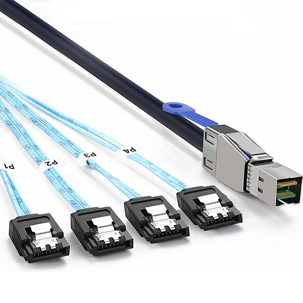 NETmate NMC-GC978 외장형 Mini SAS HD(SFF-8644)/SATAx4 케이블 2m