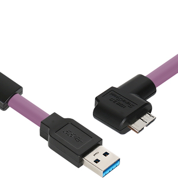 NETmate CBL-HFD3igMB-5mLA USB3.0 High-Flex AM-MicroB 리피터 5m (독일 igus 선재/꺾임)