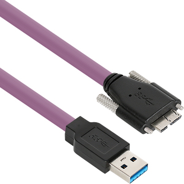 NETmate CBL-HFPD3igMBS-2m USB3.0 High-Flex AM-MicroB 케이블 2m (독일 igus 선재/Lock)