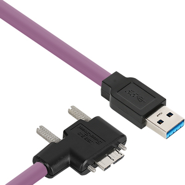 NETmate CBL-HFPD3igMBS-2mRA USB3.0 High-Flex AM-MicroB 케이블 2m (독일 igus 선재/꺾임/Lock)