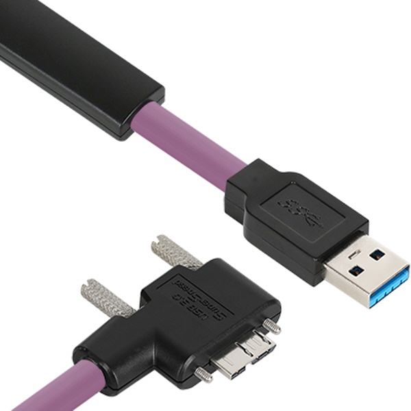 NETmate CBL-HFD3igMBS-5mRA USB3.0 High-Flex AM-MicroB 리피터 5m (독일 igus 선재/꺾임/Lock)