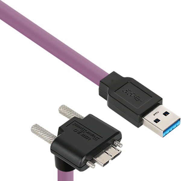 NETmate CBL-HFPD3igMBS-2mDA USB3.0 High-Flex AM-MicroB 케이블 2m (독일 igus 선재/꺾임/Lock)
