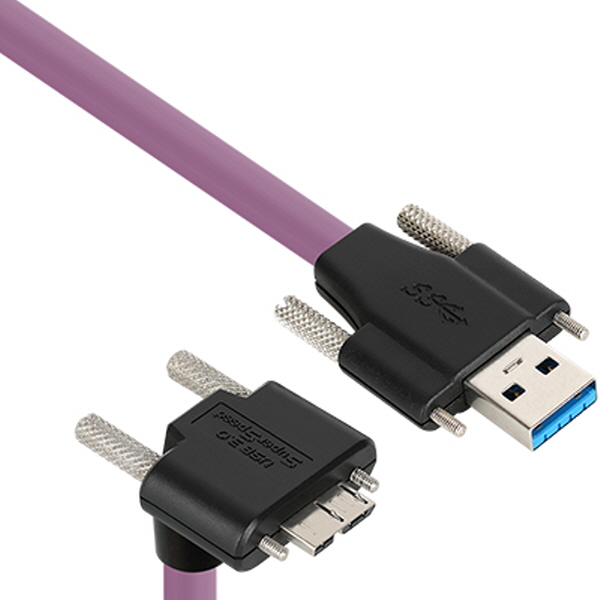 NETmate CBL-HFPD3igMBSS-2mDA USB3.0 High-Flex AM-MicroB 케이블 2m (독일 igus 선재/꺾임/Lock)