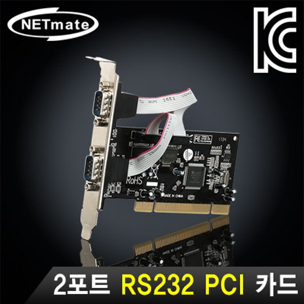 NETmate NMS-SW2 2포트 PCI 시리얼카드(ASIX)(슬림PC겸용)