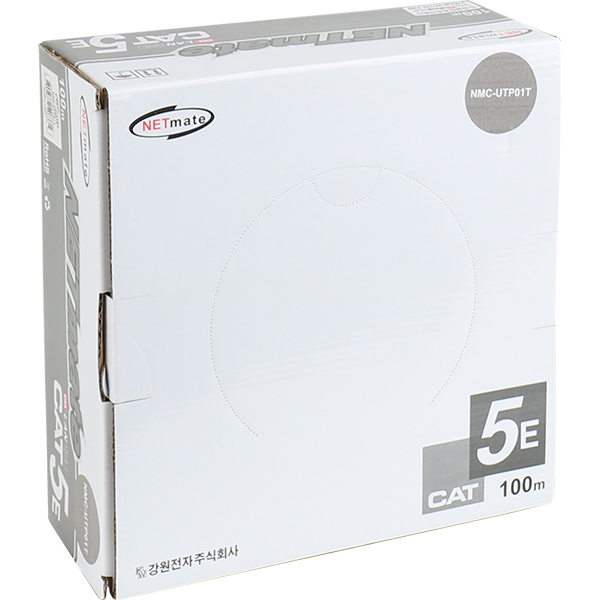 NETmate NMC-UTP07T CAT.5E UTP 케이블 100m (연선/그레이)