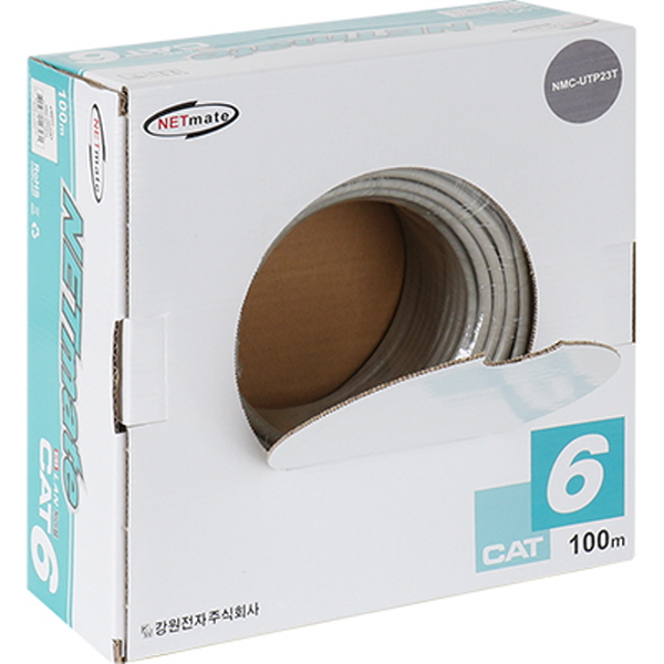 NETmate NMC-UTP23T CAT.6 UTP 케이블 100m (연선/그레이)