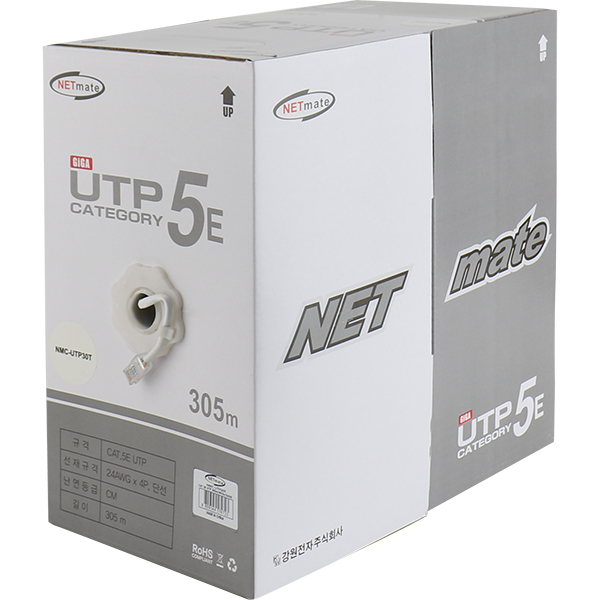NETmate NMC-UTP30T CAT.5E UTP 케이블 305m (단선/화이트)