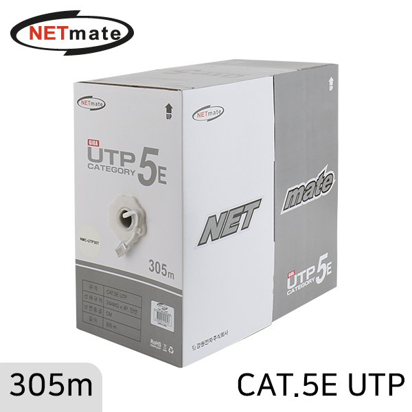 NETmate NMC-UTP30T CAT.5E UTP 케이블 305m (단선/화이트)
