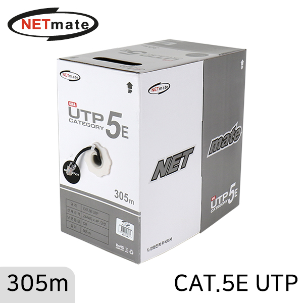 NETmate NMC-UTP29T CAT.5E UTP 케이블 305m (단선/블랙)