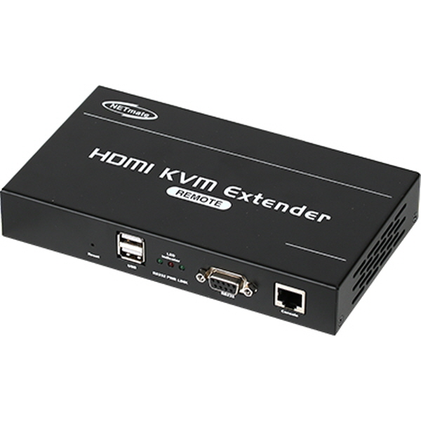 NETmate NM-QMS3300R 국산 HDMI/VGA + USB + Audio + RS232 멀티포맷 KVM IP 리피터 리모트 유닛(Ethernet Base 150m)