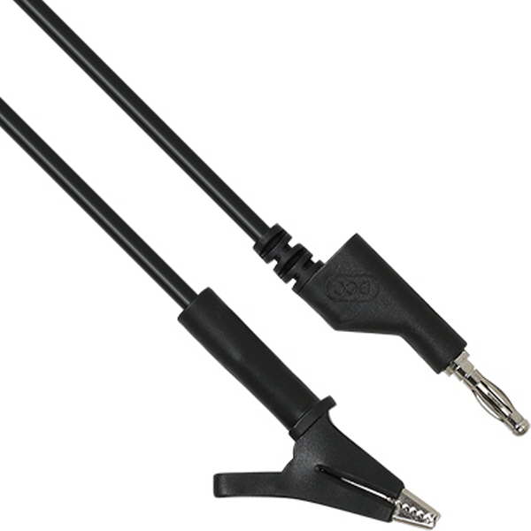 NETmate NMC-BC05B 바나나 플러그/잭 - 악어 클립 케이블 0.5m (블랙)