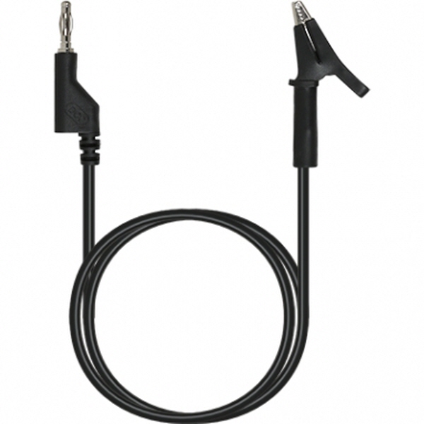 NETmate NMC-BC10B 바나나 플러그/잭 - 악어 클립 케이블 1m (블랙)