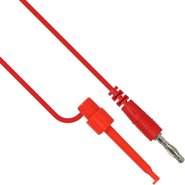 NETmate NMC-BH05R 바나나 플러그 - IC 후크 클립 케이블 0.5m (레드)