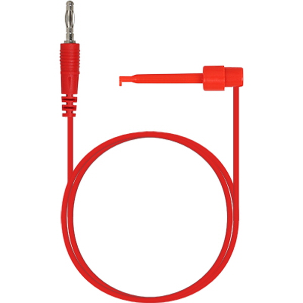 NETmate NMC-BH10R 바나나 플러그 - IC 후크 클립 케이블 1m (레드)