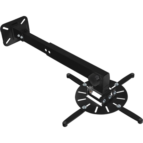 NETmate NMA-VM15LB 멀티 프로젝터 천장/벽면 고정형 봉 거치대(블랙/Ø105~320mm 장착 홀/15kg)