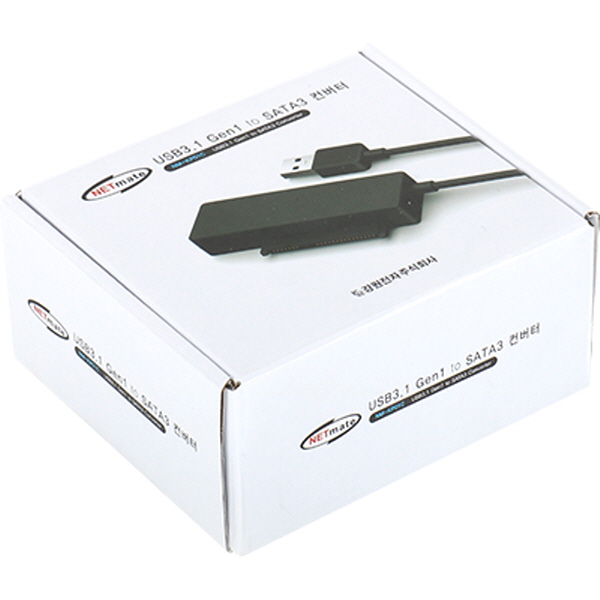 NETmate NM-KP01C USB 3.1 Gen1 to SATA3 컨버터 (2.5형/3.5형/유·무전원)