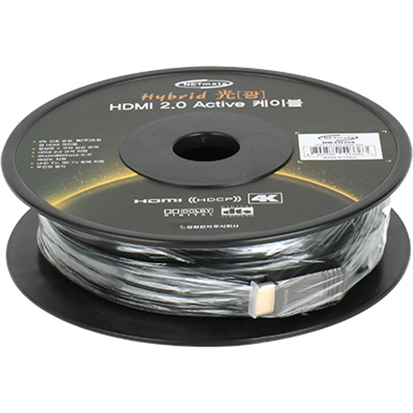NETmate NM-FH30S Hybrid 광 HDMI 2.0 Active 케이블(무전원) 30m