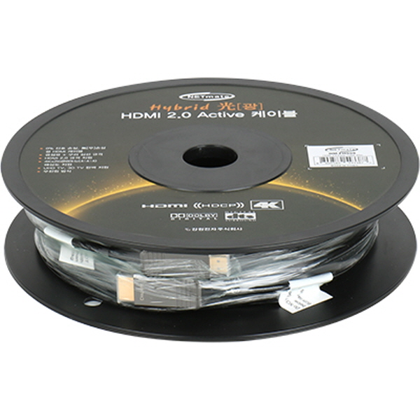 NETmate NM-FH50S Hybrid 광 HDMI 2.0 Active 케이블(무전원) 50m