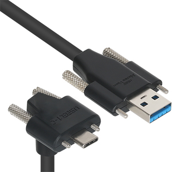 NETmate CBL-PU3.1G1SS-2mUA USB3.1 Gen1 AM(Lock)-CM(Lock) 케이블 2m (상하 꺾임)