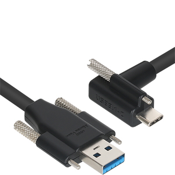 NETmate CBL-PU3.1G1SO-2mLA USB3.1 Gen1 AM(Lock)-CM(Lock) 케이블 2m (좌우 꺾임)