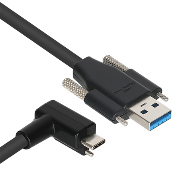 NETmate CBL-PU3.1G1SO-2mLA USB3.1 Gen1 AM(Lock)-CM(Lock) 케이블 2m (좌우 꺾임)