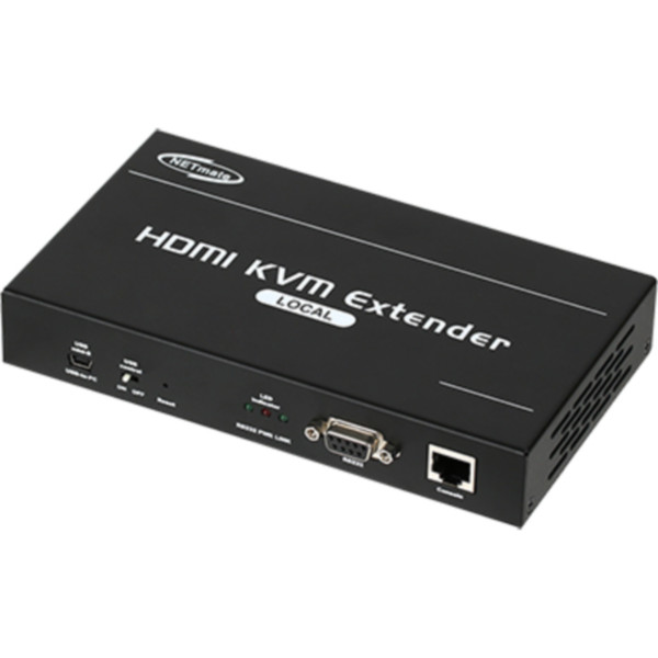 NETmate NM-QMS3300 국산 HDMI/VGA + USB + Audio + RS232 멀티포맷 KVM IP 리피터(로컬 + 리모트)(Ethernet Base 150m)