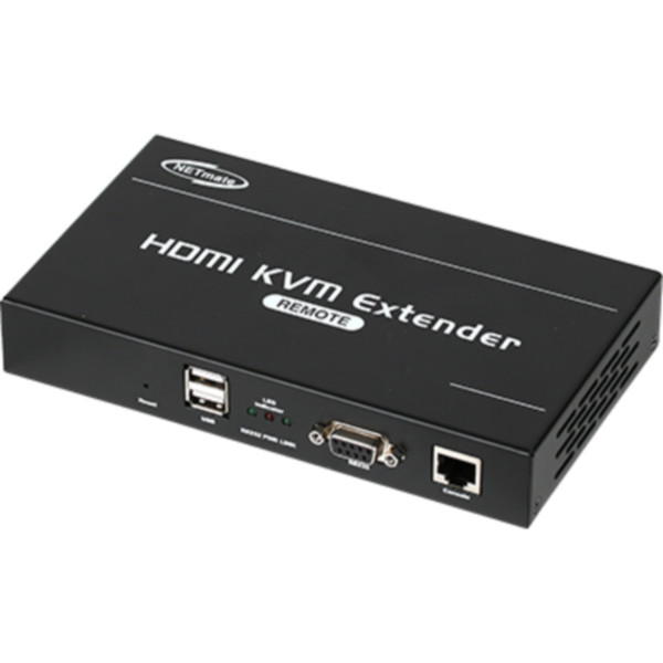 NETmate NM-QMS3300 국산 HDMI/VGA + USB + Audio + RS232 멀티포맷 KVM IP 리피터(로컬 + 리모트)(Ethernet Base 150m)