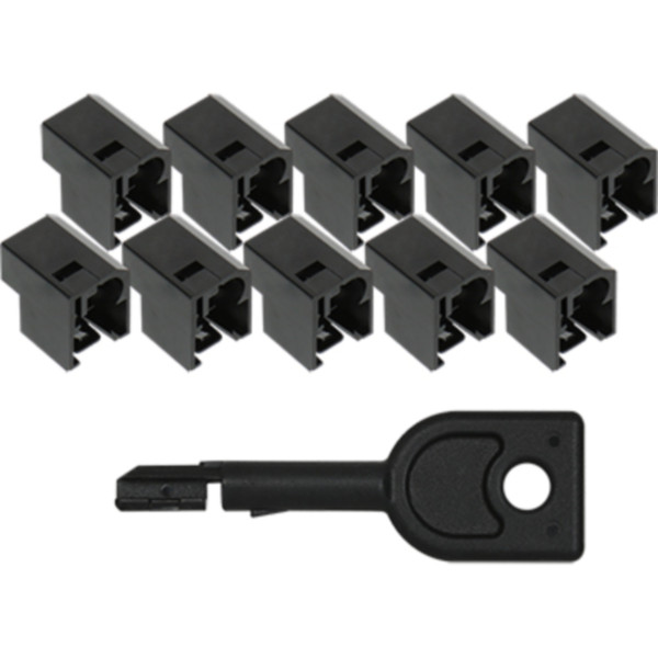 NETmate NMT-2001BK 랜(RJ-45) 케이블 잠금장치 세트(블랙)