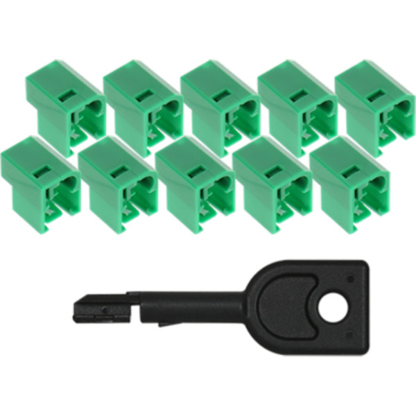 NETmate NMT-2001GK 랜(RJ-45) 케이블 잠금장치 세트(그린)