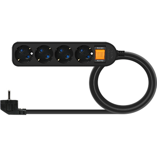 SAFE 멀티탭 NM-SB430 4구 접지 3m (블랙)