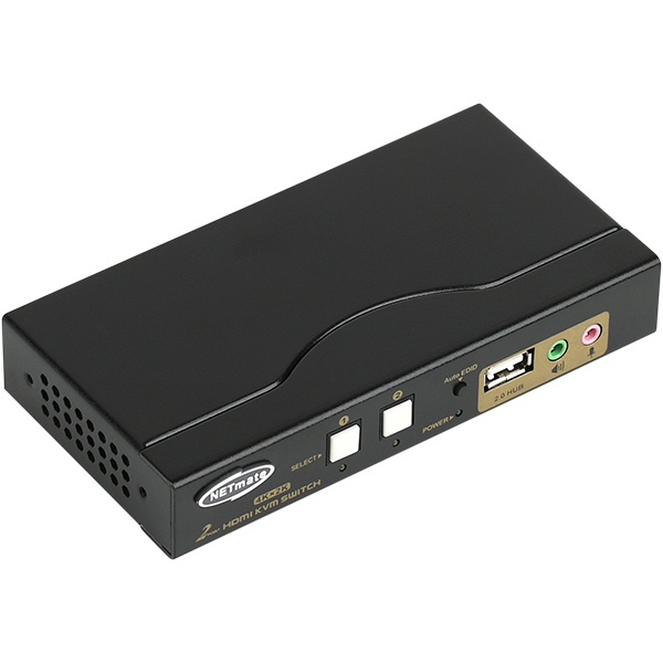 NETmate NM-HKD02C 4K 지원 HDMI KVM 2:1 스위치(USB/케이블 포함)