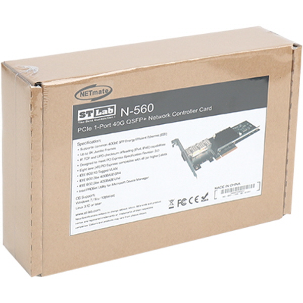 NETmate N-560 PCI Express 싱글 40GbE QSFP+ 랜카드(Intel XL710 칩셋)(모듈 미포함)