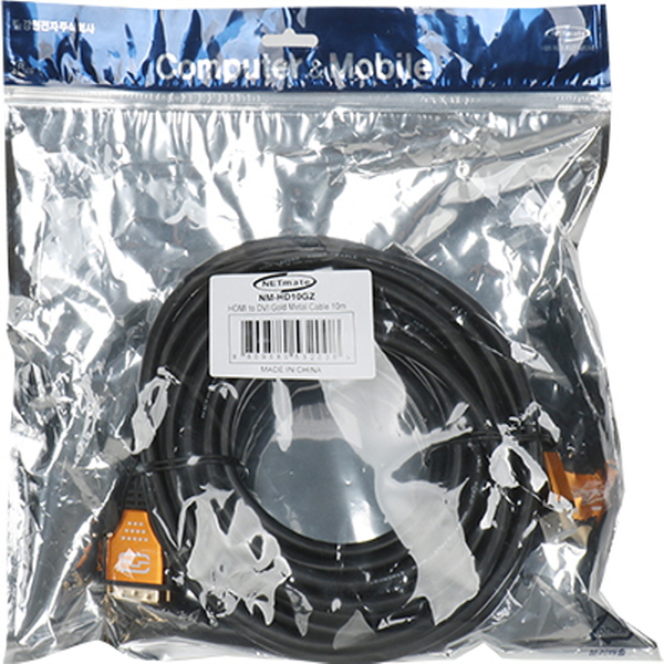 NETmate NM-HD10GZ HDMI to DVI Gold Metal 케이블 10m