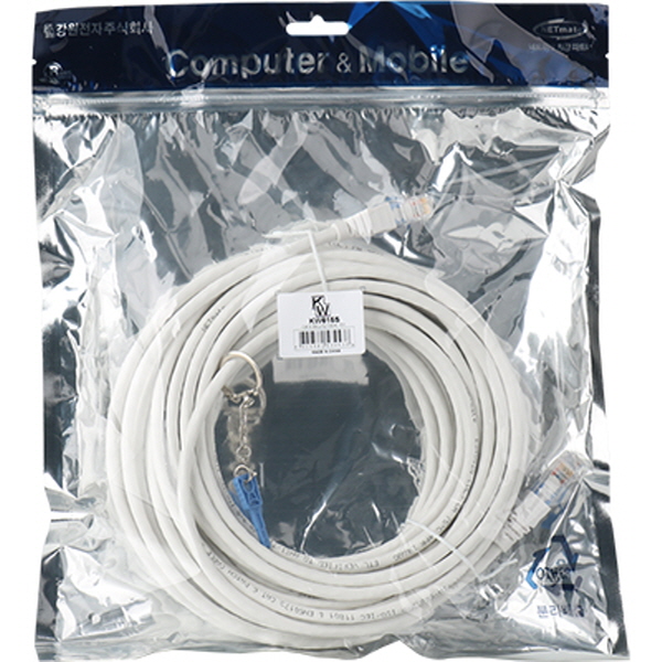 [표준제품]KW KW615S CAT.6 UTP 기가비트 보안 랜 케이블 15m