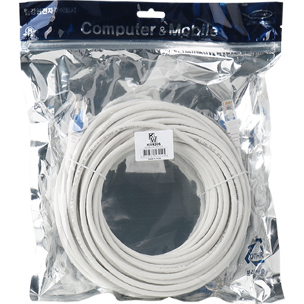 [표준제품]KW KW620S CAT.6 UTP 기가비트 보안 랜 케이블 20m